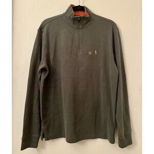 NWT Polo Ralph Lauren Estate Rib 1/4 Zip Cotton Pullover Mens S Green Preppy